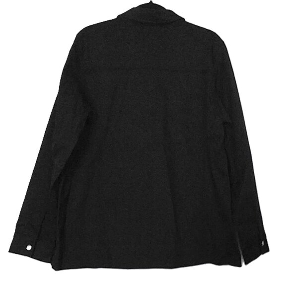 New Quacker Factory Black Denim Jacket Shirt Style Butterfly & Bling NWT Sz L - Picture 4 of 6